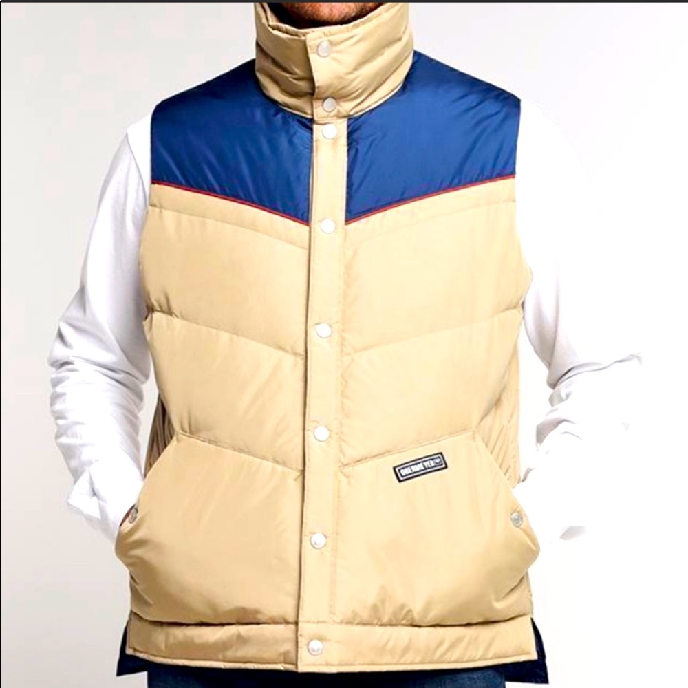 Obermeyer Carson Down Vest in Sand Storm.